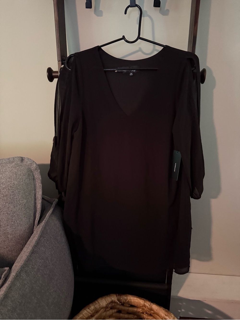 Lulu's Black V-Neck Dress